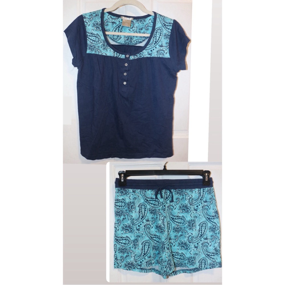 Ink+Ivy Matching Shirt And Shorts Pajama Set